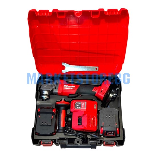 Акумулаторен БЕЗЧЕТКОВ Ъглошлайф milwaukee 18V 5Ah ФЛЕКС
